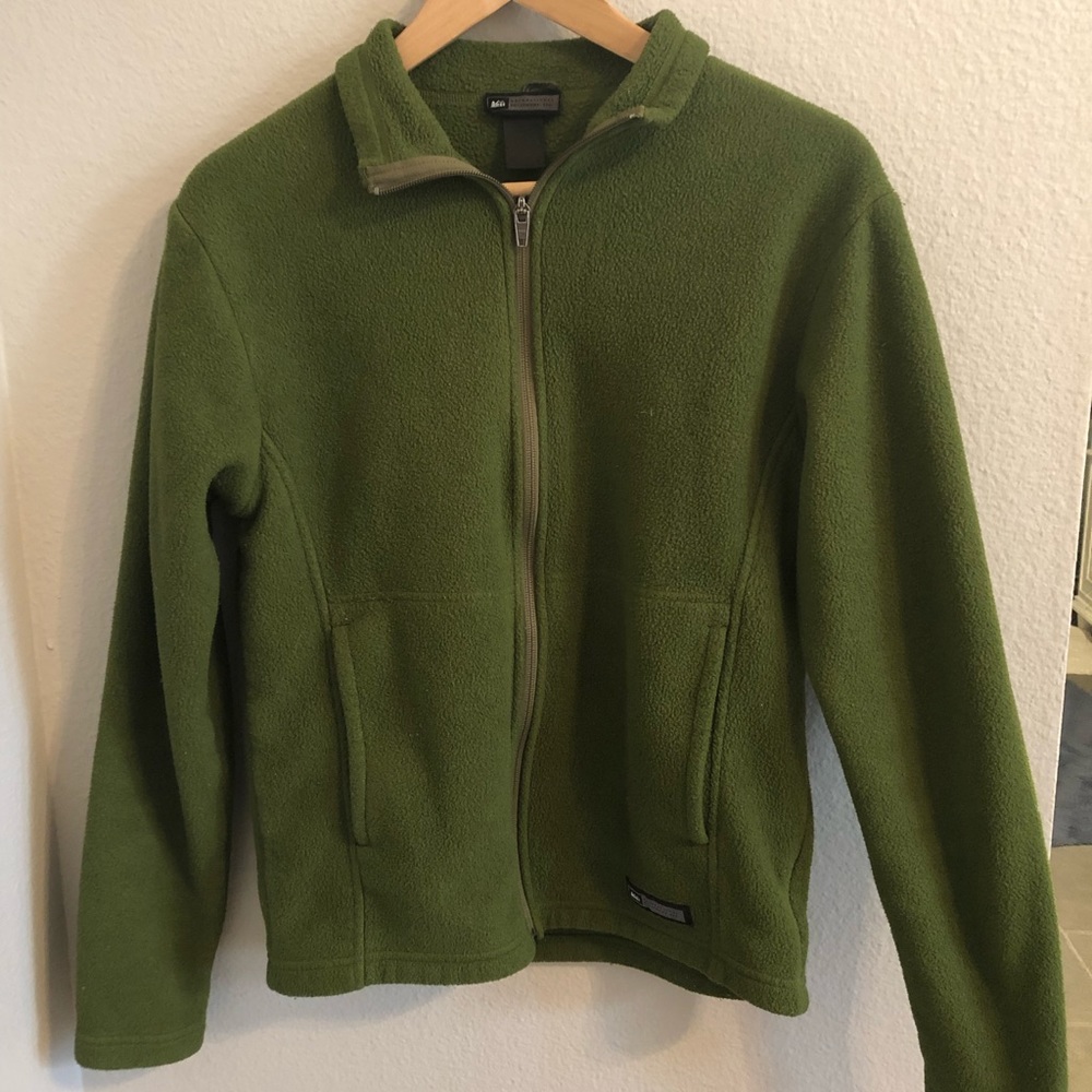 REI GREEN ZIP UP